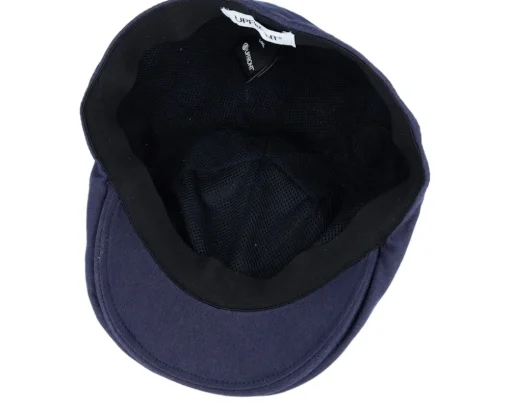 Henry Duckbill Navy Blue Flat Cap - Upfront