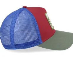 Hft Cap Bitter Wine/Blue A-Frame Trucker - Djinns