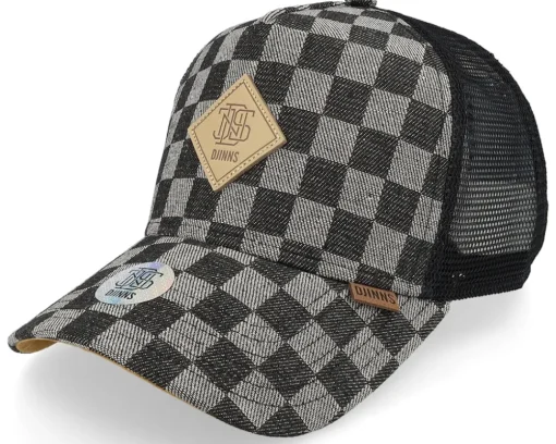 Hft Cap Denim Check Black-os - Djinns