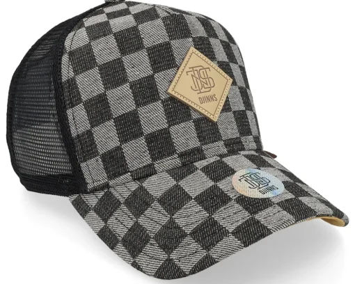 Hft Cap Denim Check Black-os - Djinns