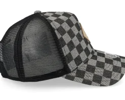 Hft Cap Denim Check Black-os - Djinns