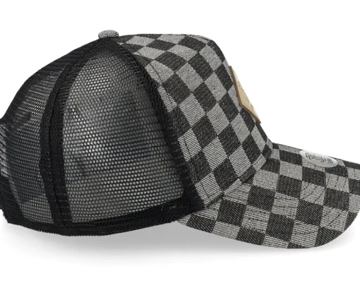 Hft Cap Denim Check Black-os - Djinns