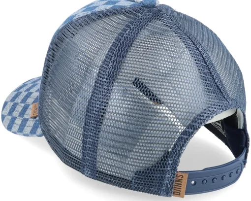 Hft Cap Denim Check Blue Trucker - Djinns