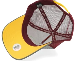 Hft Cap Dnc Scull Heather Grey/Olive/Burgundy A-Frame Trucker - Djinns