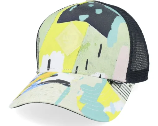 Hft Cap Just Wild Khaki/Yellow/Black A-Frame Trucker - Djinns