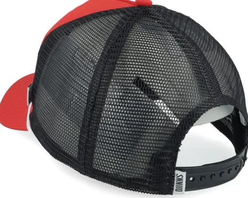 Hft Cap Rubber Ripstring Red/Black A-Frame Trucker - Djinns