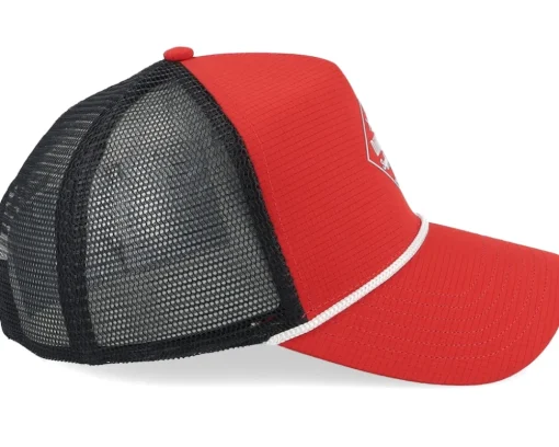 Hft Cap Rubber Ripstring Red/Black A-Frame Trucker - Djinns