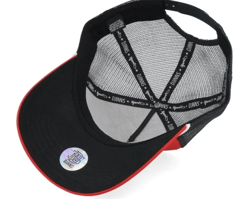 Hft Cap Rubber Ripstring Red/Black A-Frame Trucker - Djinns