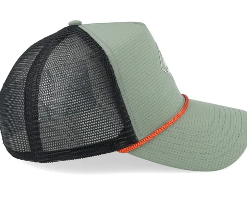 Hft Cap Rubber Ripstring Light Olive A-Frame Trucker - Djinns