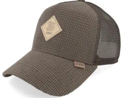 Hft Cap Waffle Corduroy Green A-Frame Trucker - Djinns