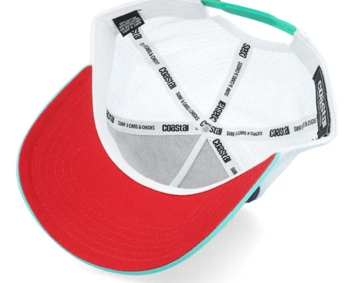 Hft Costa Rica White/Navy/Turqouise Trucker - Coastal