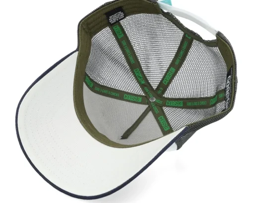 Hft San Diego Brown/White/Navy A-Frame Trucker - Coastal