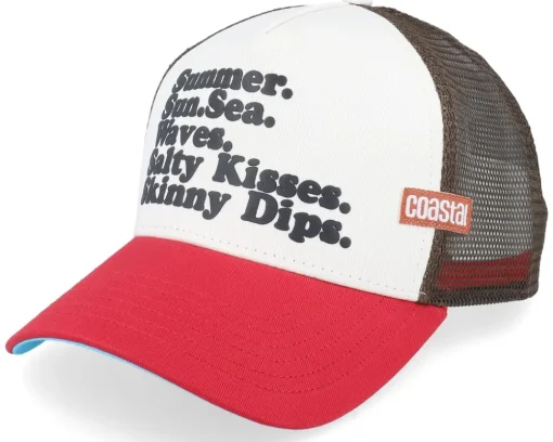 Hft Summerseasand Stone/Red A-Frame Trucker - Coastal