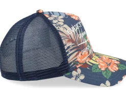 Hft Super Duper Navy/Multicolor A-Frame Trucker - Coastal