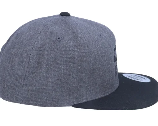 Hipster Skull Charcoal/Black Snapback - Iconic