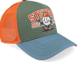 Hole In One Green/Blue/Orange Trucker - Stetson
