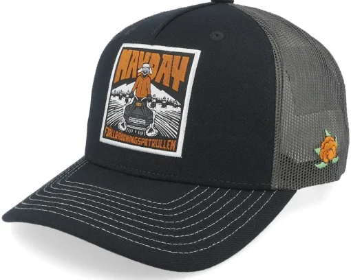 Hooja Mayday Black A-Frame Trucker - SQRTN