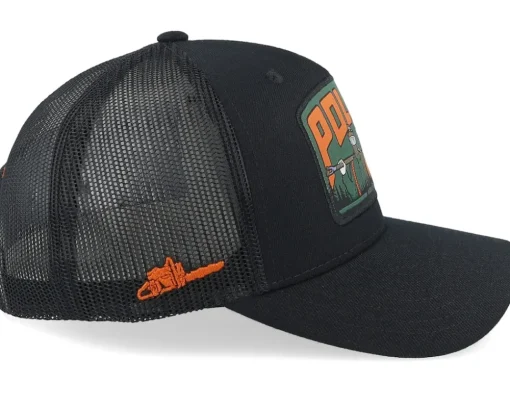 Hooja Polers Badge Black A-Frame Trucker - SQRTN