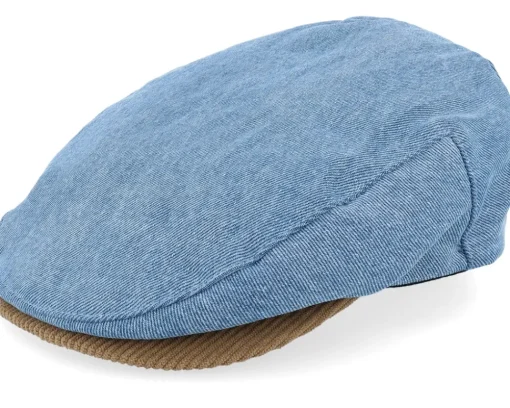Hooligan Denim/Corduroy Snap Flat Cap - Brixton