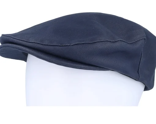 Hooligan Snap Cap Washed Navy Flat Cap - Brixton