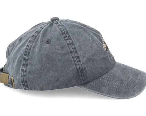 Horse Embroidery Washed Black Dad Cap - Wild Spirit
