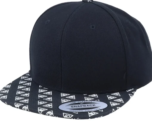 Horus Eye Brim Black Snapback - Yupoong