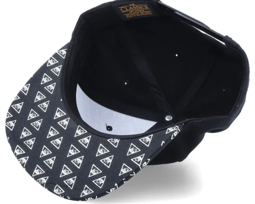 Horus Eye Brim Black Snapback - Yupoong