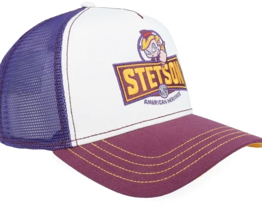 Hotdog Purple/White A-Frame Trucker - Stetson