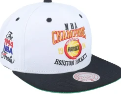Houston Rockets Champ Series White/Black Snapback - Mitchell & Ness