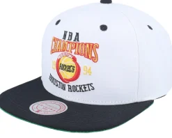 Houston Rockets Champ Series White/Black Snapback - Mitchell & Ness
