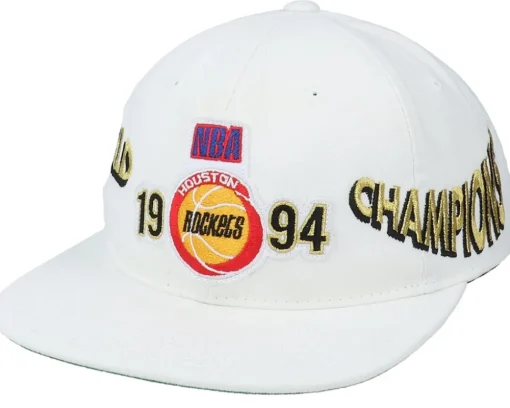 Houston Rockets Champs Deadstock White Snapback - Mitchell & Ness