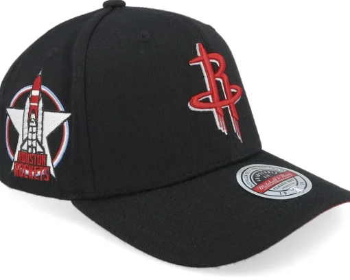 Houston Rockets Classic Custom Patch Black Adjustable - Mitchell & Ness
