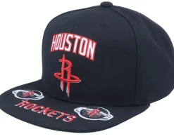 Houston Rockets Front Loaded Black Snapback - Mitchell & Ness