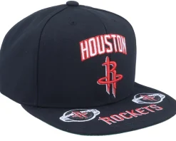 Houston Rockets Front Loaded Black Snapback - Mitchell & Ness