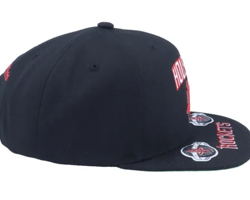 Houston Rockets Front Loaded Black Snapback - Mitchell & Ness