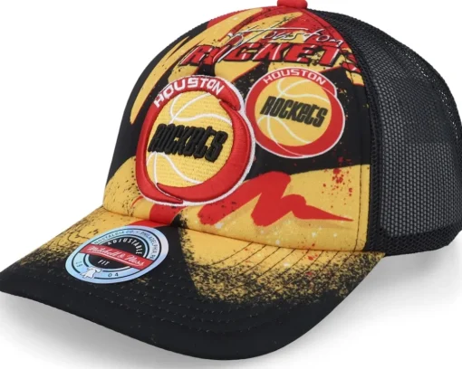 Houston Rockets Hyper Black Trucker - Mitchell & Ness