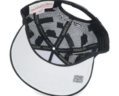Houston Rockets Monogram Black A-frame Trucker - Mitchell & Ness