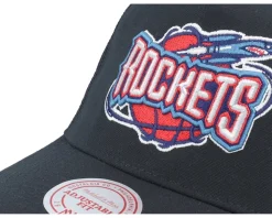 Houston Rockets Monogram Black A-frame Trucker - Mitchell & Ness