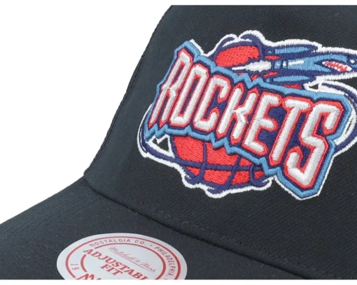 Houston Rockets Monogram Black A-frame Trucker - Mitchell & Ness
