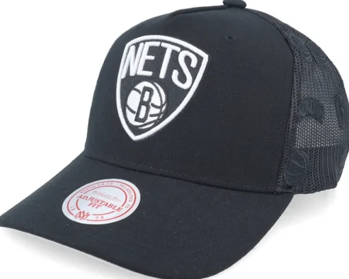 Houston Rockets Monogram Black A-frame Trucker - Mitchell & Ness