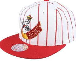 Houston Rockets Retro Pinstripe White Snapback - Mitchell & Ness