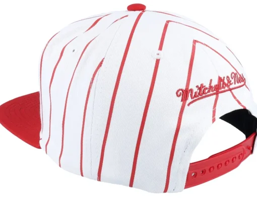 Houston Rockets Retro Pinstripe White Snapback - Mitchell & Ness