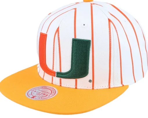 Houston Rockets Retro Pinstripe White Snapback - Mitchell & Ness