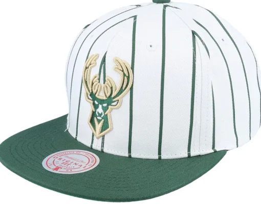 Houston Rockets Retro Pinstripe White Snapback - Mitchell & Ness
