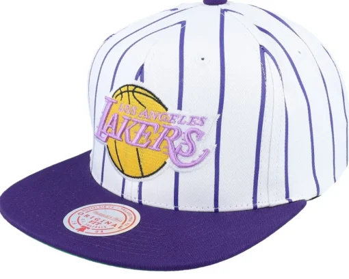 Houston Rockets Retro Pinstripe White Snapback - Mitchell & Ness