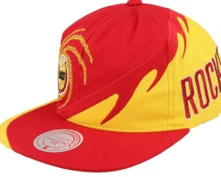 Houston Rockets Spiral Deadstock Red Snapback - Mitchell & Ness
