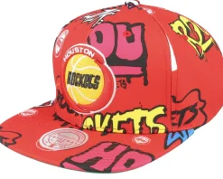 Houston Rockets Sticker Pack Red Snapback - Mitchell & Ness