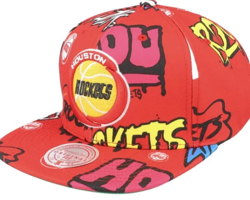 Houston Rockets Sticker Pack Red Snapback - Mitchell & Ness
