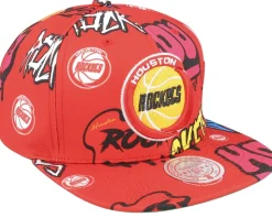 Houston Rockets Sticker Pack Red Snapback - Mitchell & Ness