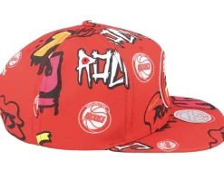 Houston Rockets Sticker Pack Red Snapback - Mitchell & Ness